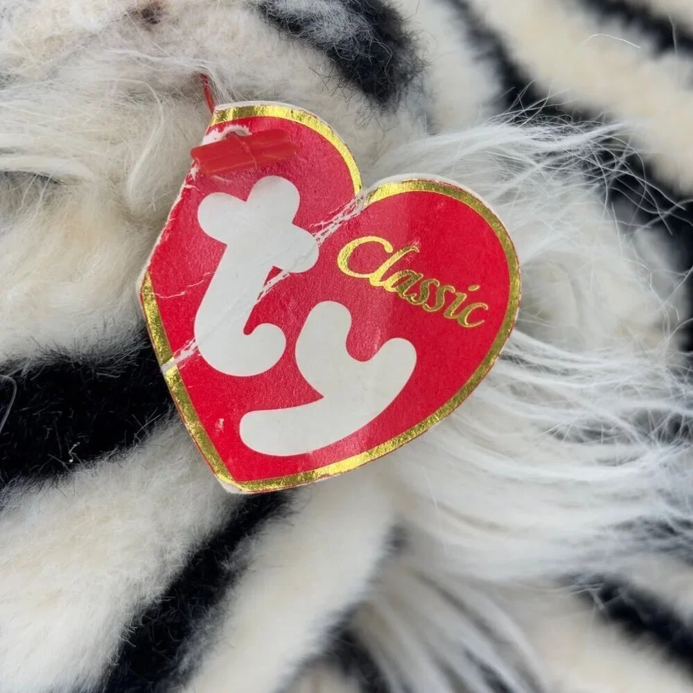 Ty Classic Streaks White Siberian Tiger Plush Stuffed‎ Animal Toy Vintage 2003